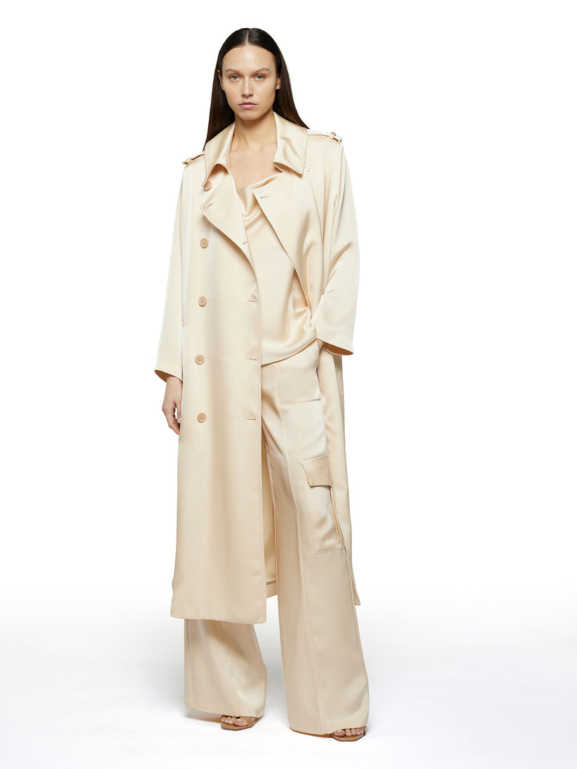 Space Simona Corsellini Trench In Raso Heavy