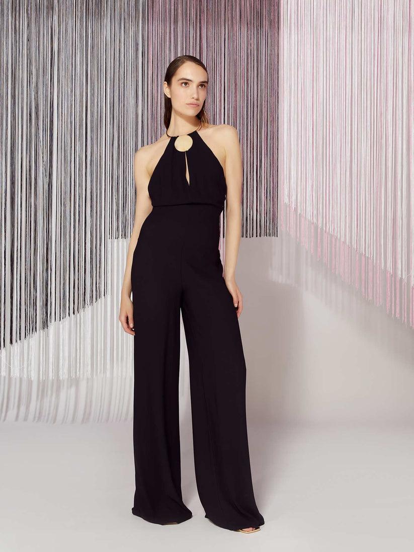 Space Simona Corsellini Tuta Palazzo In Doppia Georgette