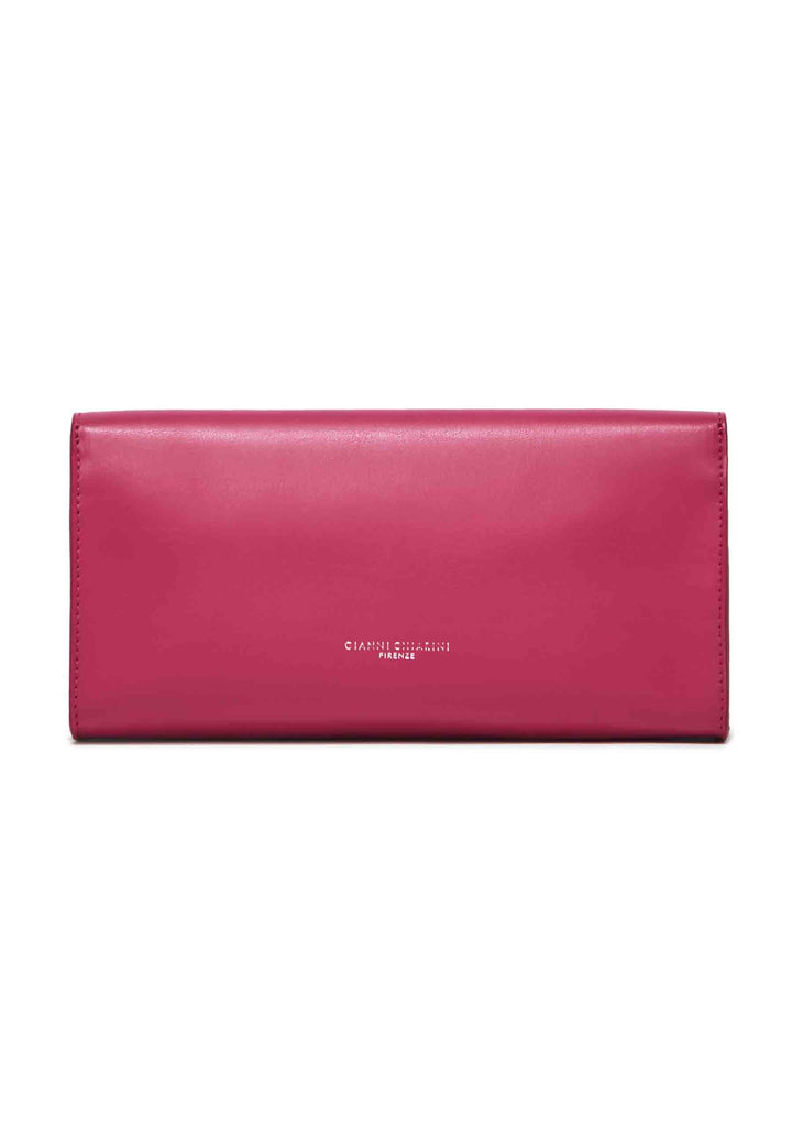 Spatarella Borsa Donna Pochette Rigida Lily In Pelle Rosso Chiaro Con Tracolla