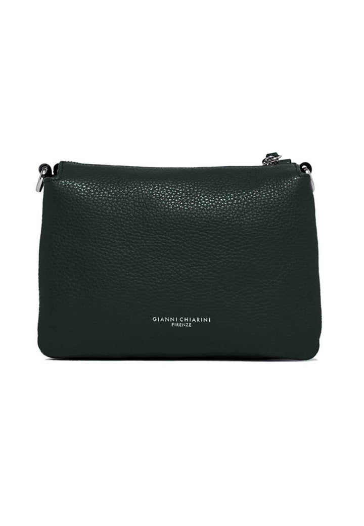 Spatarella Borsa Donna Pochette Three In Pelle Verde Con Tracolla Removibile In Tono