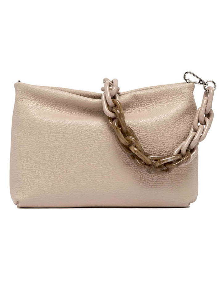 Spatarella Borse A Spalla Donna Brenda In Pelle Cipria Con Tracolla Removibile