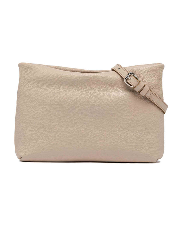 Spatarella Borse A Spalla Donna Brenda In Pelle Cipria Con Tracolla Removibile