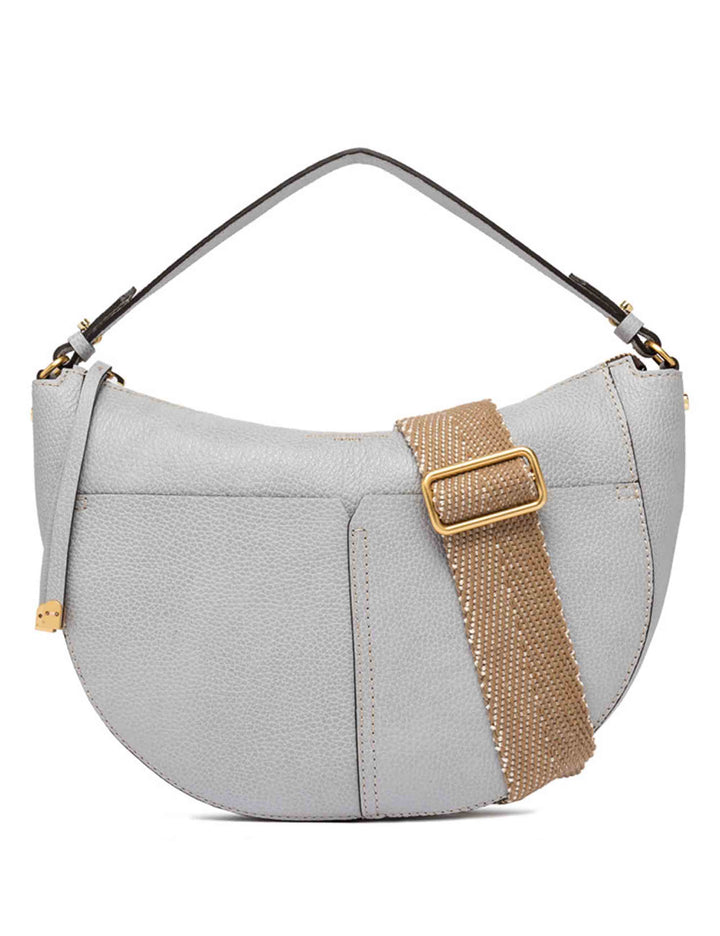 Spatarella Borse A Spalla Donna Ginko In Pelle Grigia