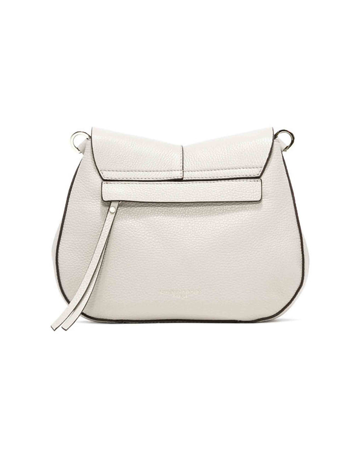 Spatarella Borse A Spalla Donna Helena Round In Pelle Panna Con Doppia Tracolla