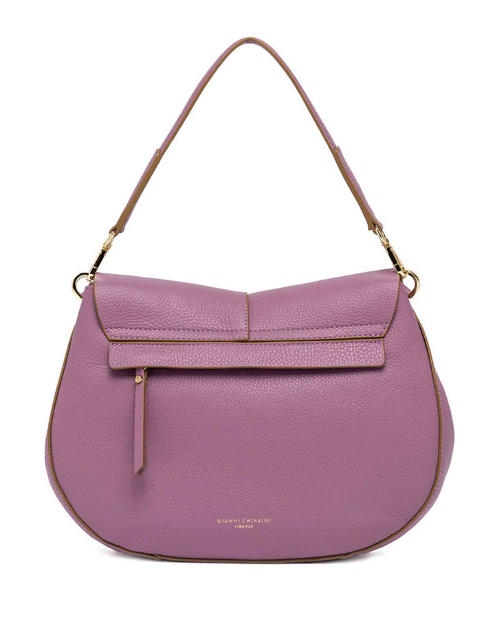 Spatarella Borse A Spalla Donna Helena Round In Pelle Viola