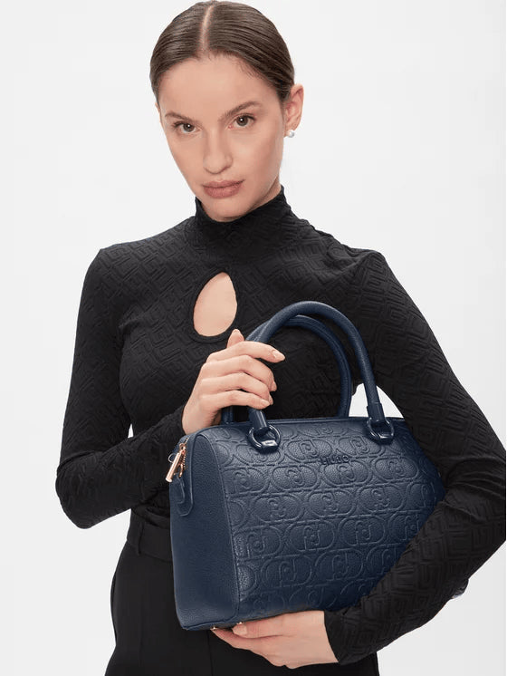 Spatarella Borse donna a mano in similpelle blu navy