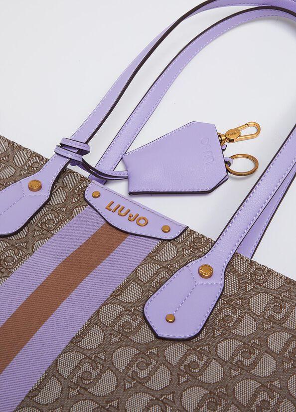 Spatarella Borse Donna A Spalla In Tessuto Marrone E Pelle Glicine