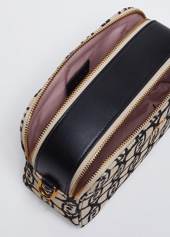 Spatarella Borse donna a tracolla in tessuto beige e nero