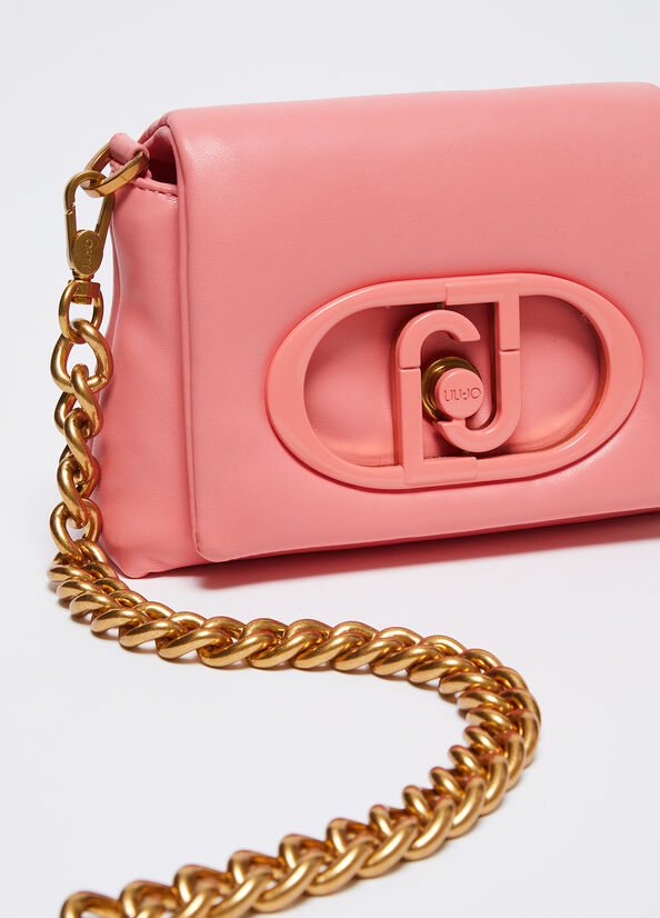 Spatarella Borse donna a tracolla LaPuffy in similpelle pesca