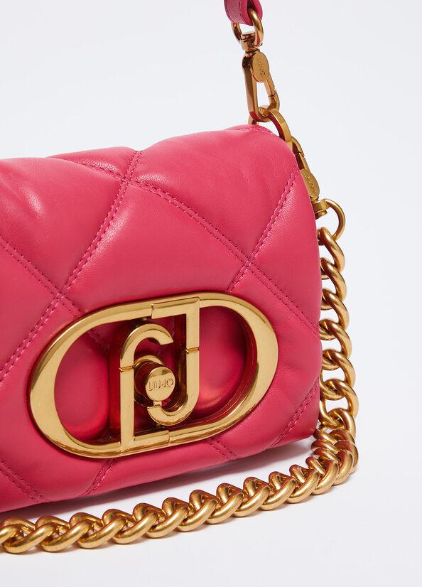 Spatarella Borse donna a tracolla LaPuffy matelassé in similpelle fucsia