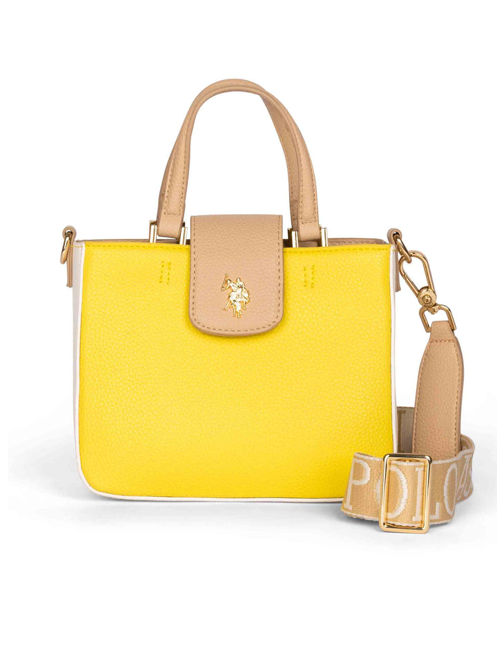 Spatarella Borse Donna New Mansion In Eco Pelle Gialla