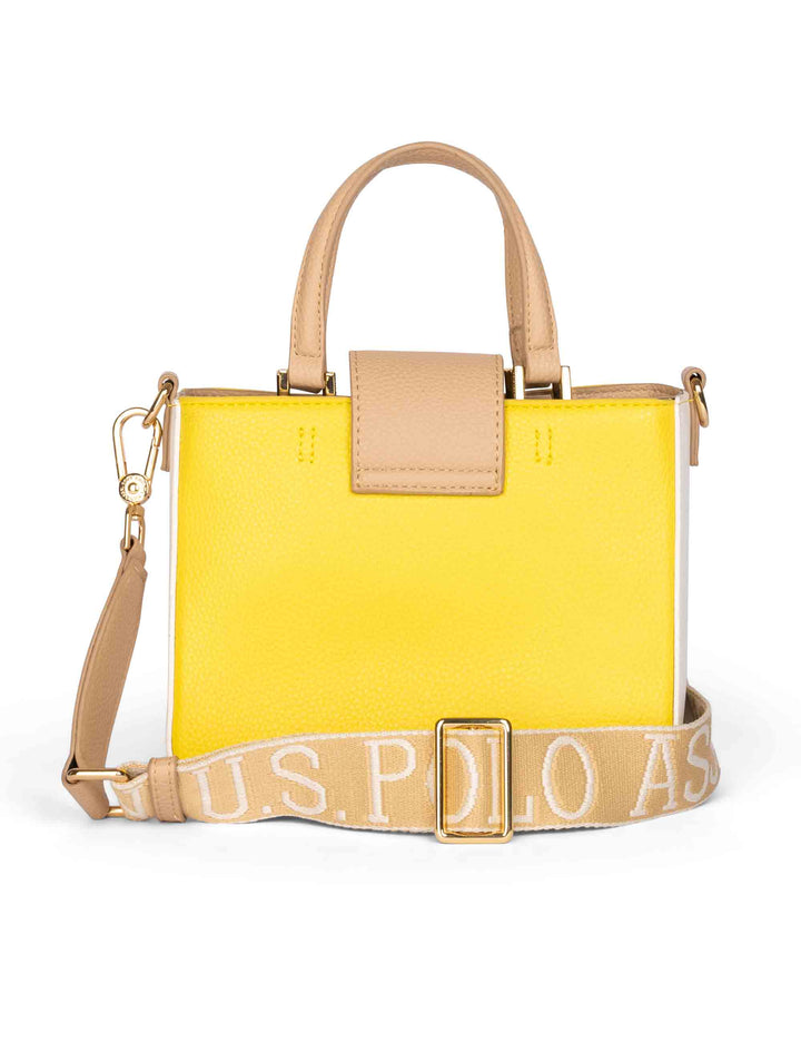 Spatarella Borse Donna New Mansion In Eco Pelle Gialla