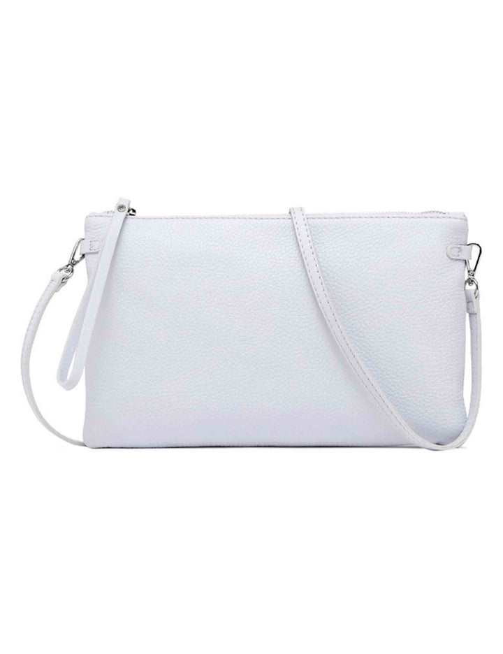 Spatarella Borse donna pochette Hermy in pelle acqua con manico a bracciale e tracolla in pelle