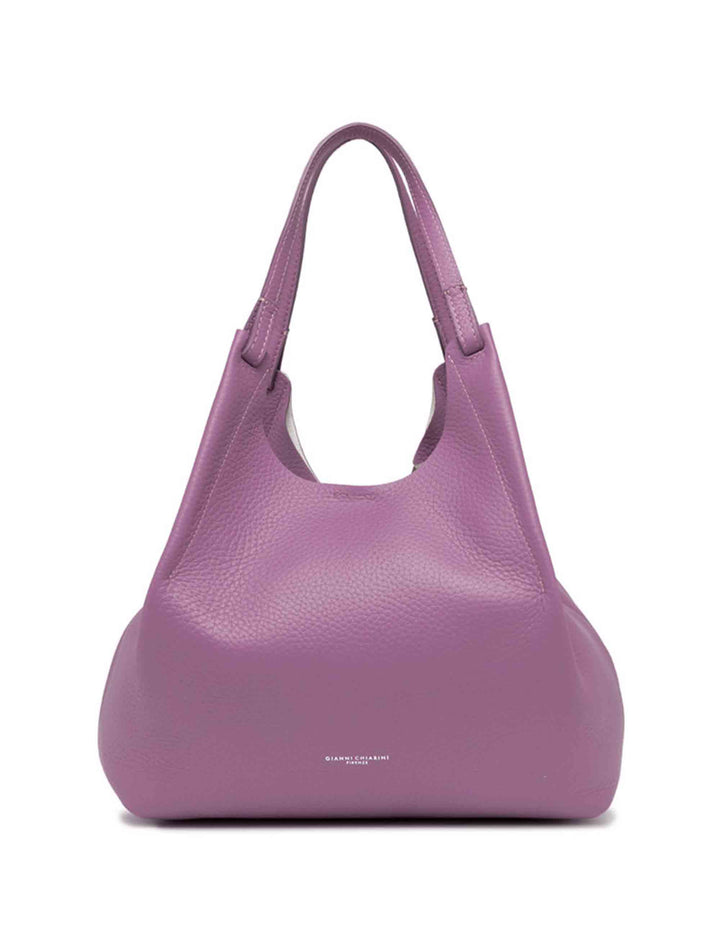 Spatarella Borse shopping donna Dua in pelle viola con doppi manici