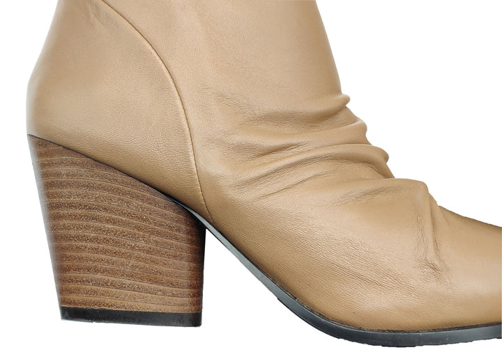 Spatarella Calzature Donna Stivali In Pelle Nude Con Tacco Messicano