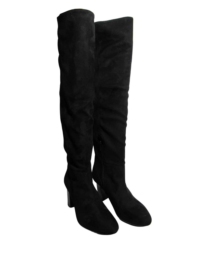 Spatarella Calzature Donna Stivali Sopra Al Ginocchio Urica In Eco-Camoscio Nero Con Tacco Alto E Gambale Alto