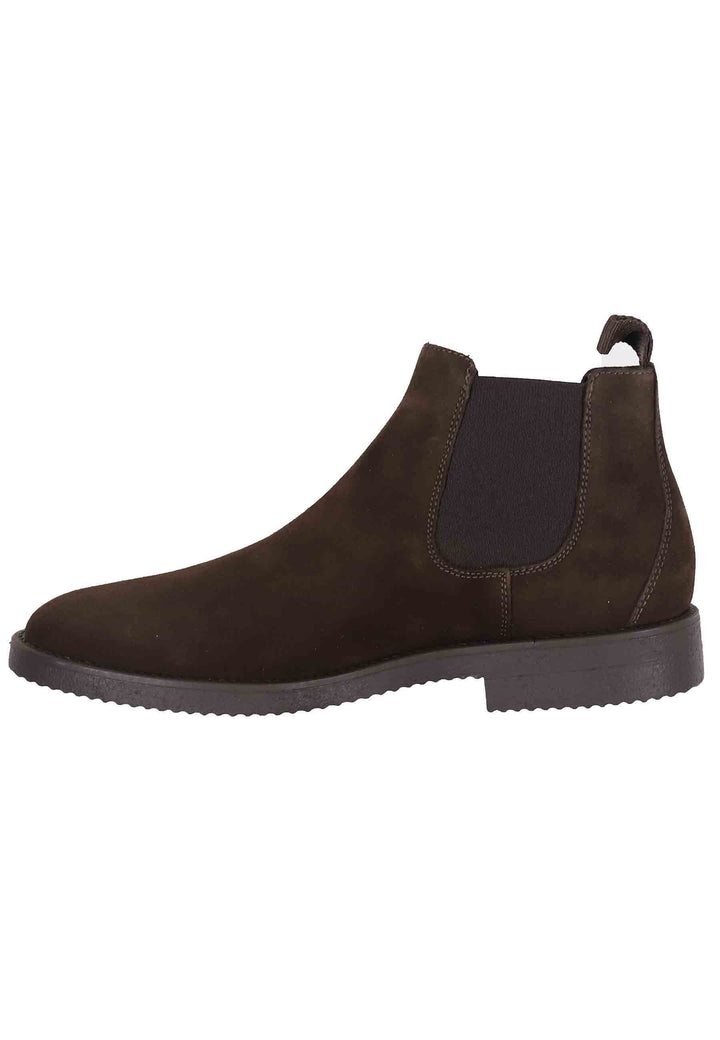 Spatarella Chelsea Boots Uomo In Camoscio Testa Di Moro Con Suola In Para