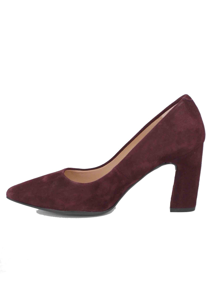 Spatarella Decollete Donna In Camoscio Bordeaux Tacco Alto