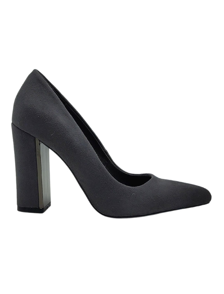 Spatarella Décolleté Donna In Eco Camoscio Grgio Tacco Alto