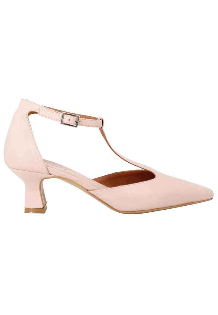 Spatarella Decollete Donna In Pelle Rosa Con Tacco Basso