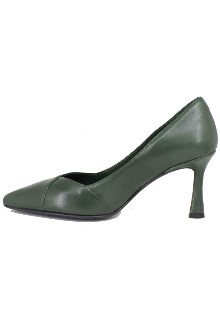 Spatarella Decollete Donna In Pelle Verde Tacco Alto
