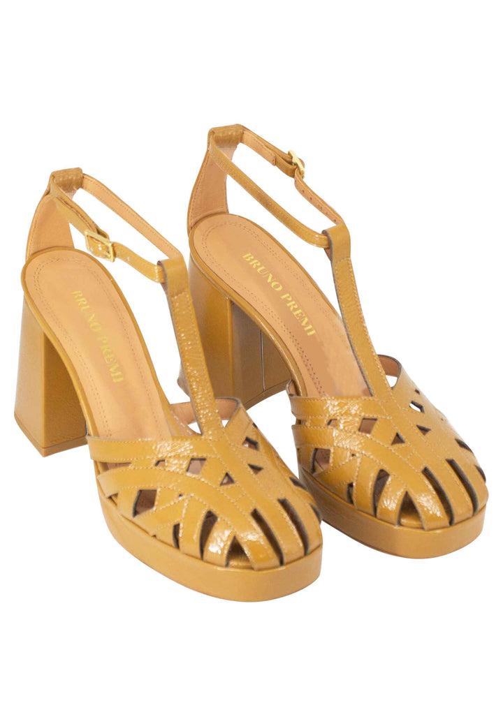 Spatarella Decollete Talli Nest Donna In Vernice Cuoio Con Cinturini Tacco Alto E Plateau