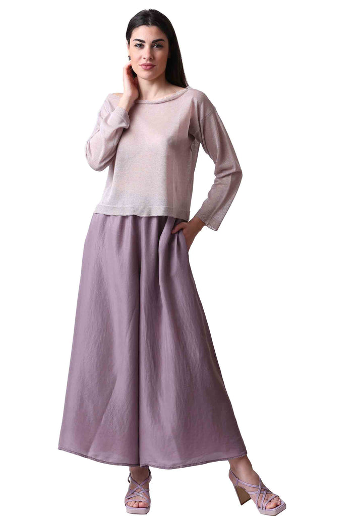 Spatarella Maglia Donna Firmata In Viscosa Glicine Scollo A Barca