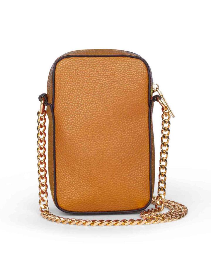 Spatarella Mini Bag Donna Stanford In Eco Pelle Cuoio Con Tracolla In Catena