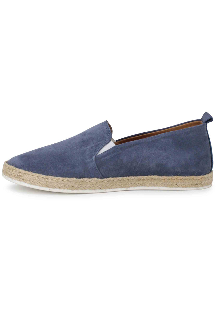 Spatarella Mocassini Espadrillas Uomo In Camoscio Blu