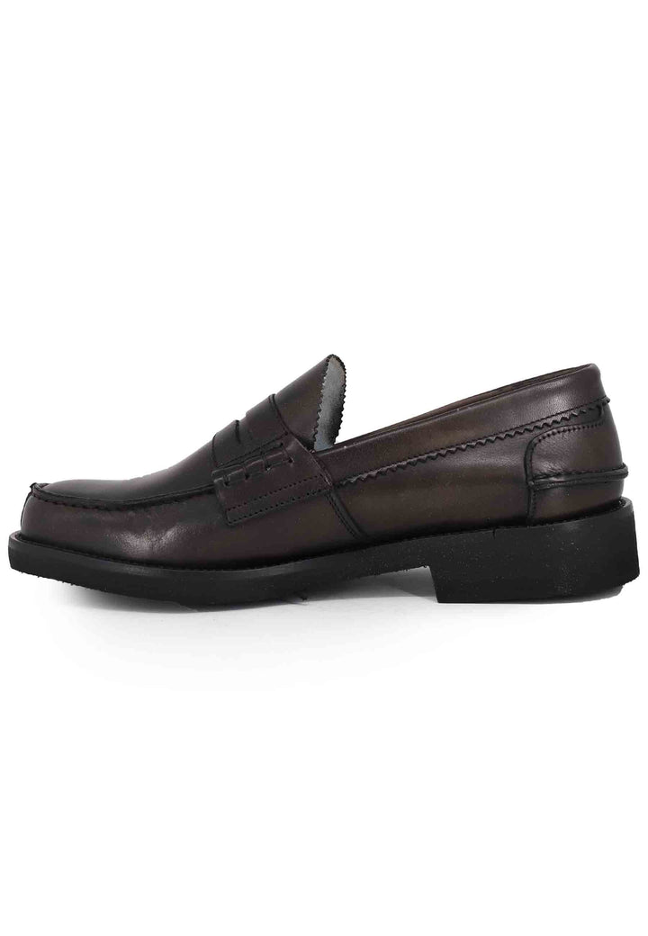 Spatarella Mocassini Uomo In Pelle Testa Di Moro Con Suola In Gomma Extra Light