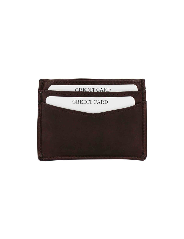 Spatarella Portacarte Uomo In Pelle Vintage Testa Di Moro