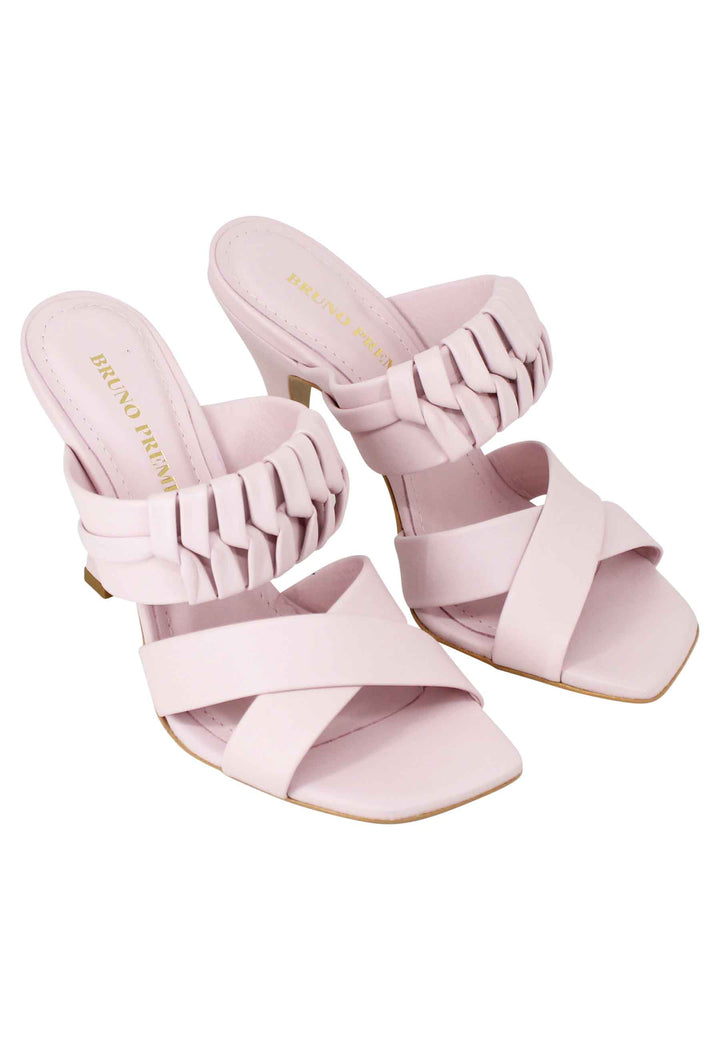 Spatarella Sandali Donna In Pelle Glicine Con Tacco Alto E Punta Quadra