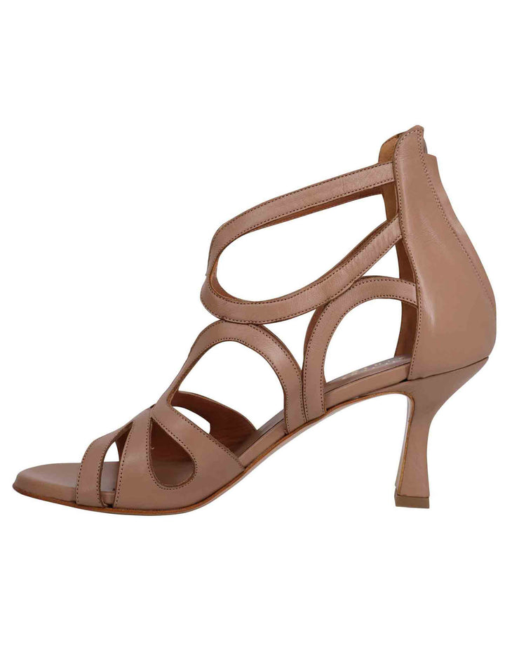 Spatarella Sandali Donna In Pelle Naturale Con Tallone Chiuso E Punta Tonda