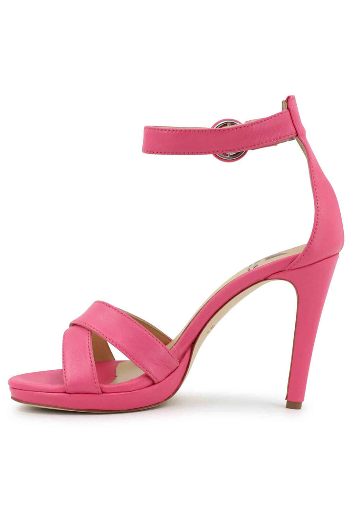 Spatarella Sandali Donna In Pelle Rosa Con Tacco Alto E Cinturino Alla Caviglia
