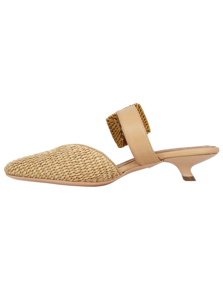 Spatarella Sandali Donna In Rafia Naturale Con Cinturino E Fibbia