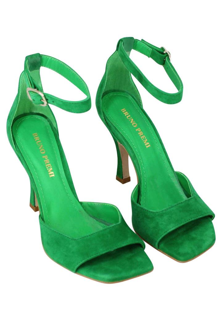 Spatarella Sandali Donna Soly Lea In Camoscio Verde Con Cinturino Alla Caviglia