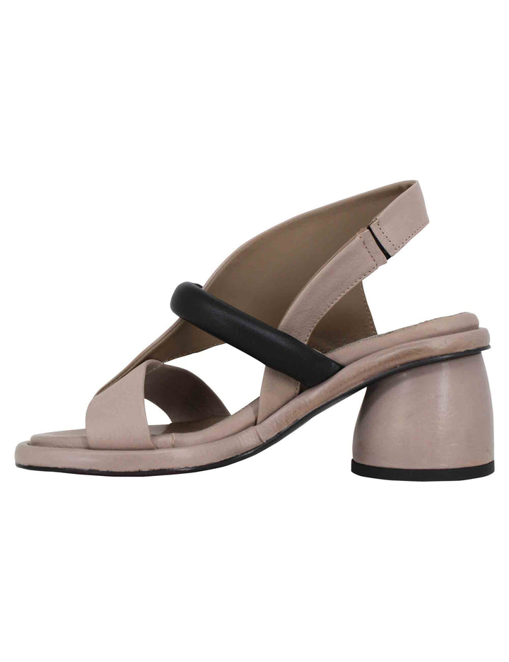 Spatarella Sandali Infradito Donna In Pelle Taupe Con Punta Tonda