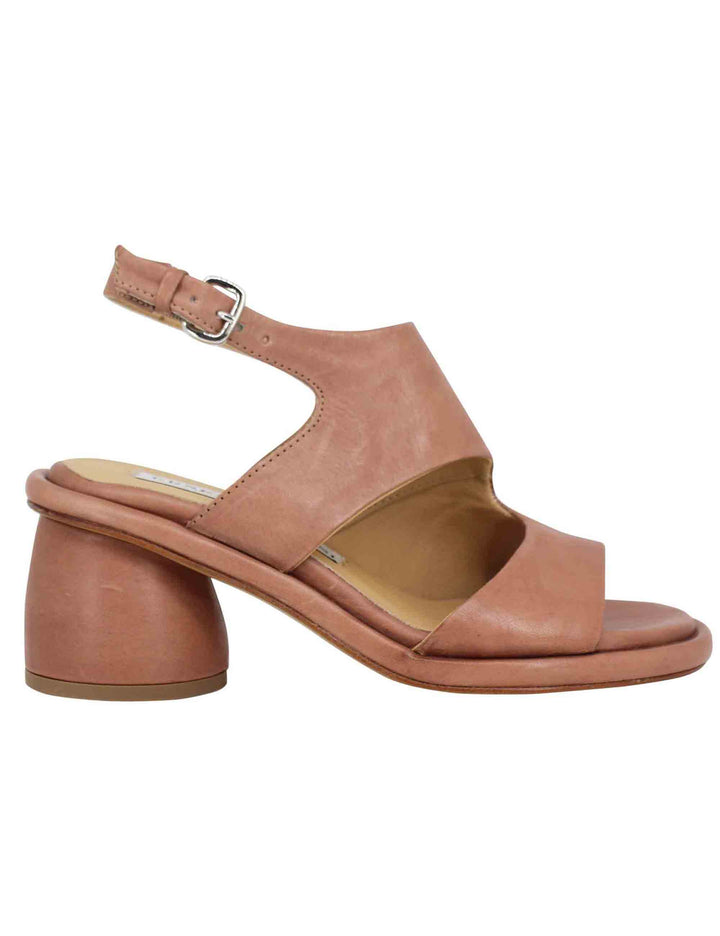 Spatarella Sandali Slingback Donna In Pelle Rosa Con Punta Tonda