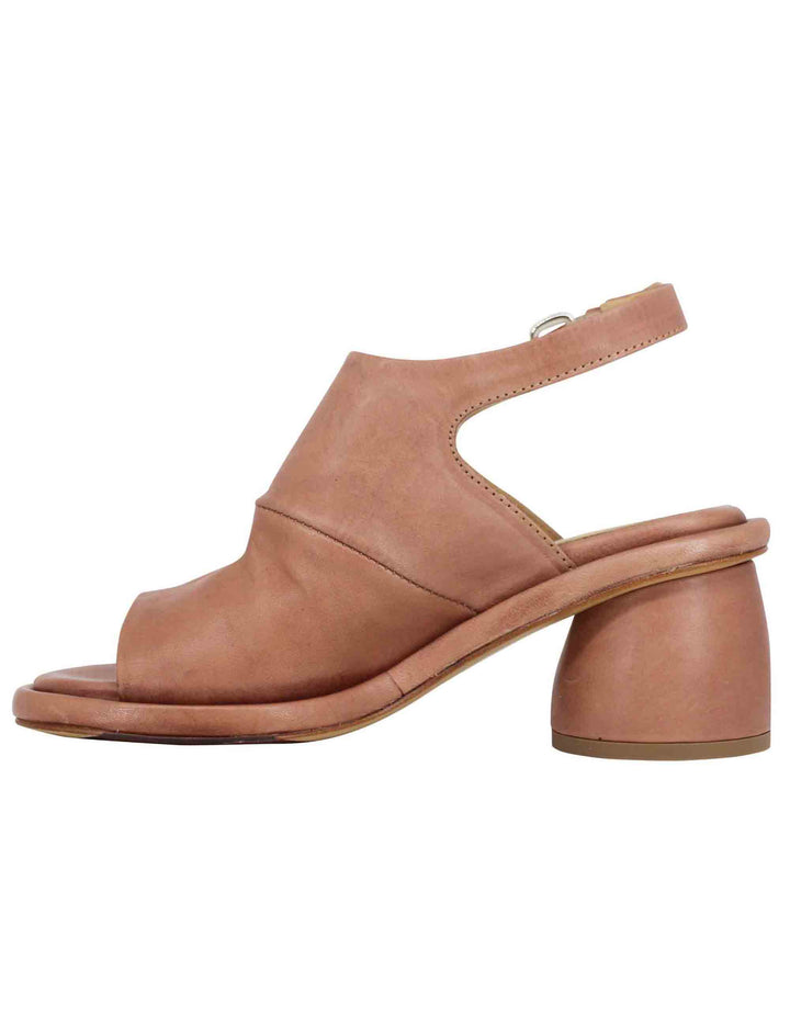 Spatarella Sandali Slingback Donna In Pelle Rosa Con Punta Tonda