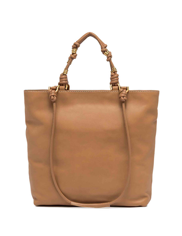 Spatarella Shopping Bag Donna Camilla In Pelle Cuoio Con Doppi Manici