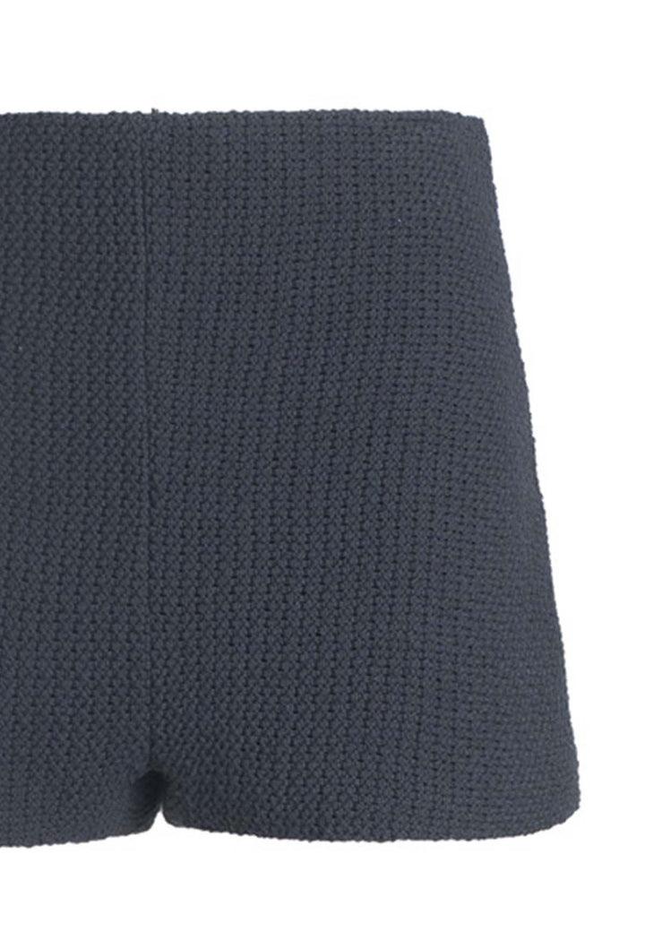 Spatarella Shorts Donna A Culotte In Tessuto Elasticizzato Grigio