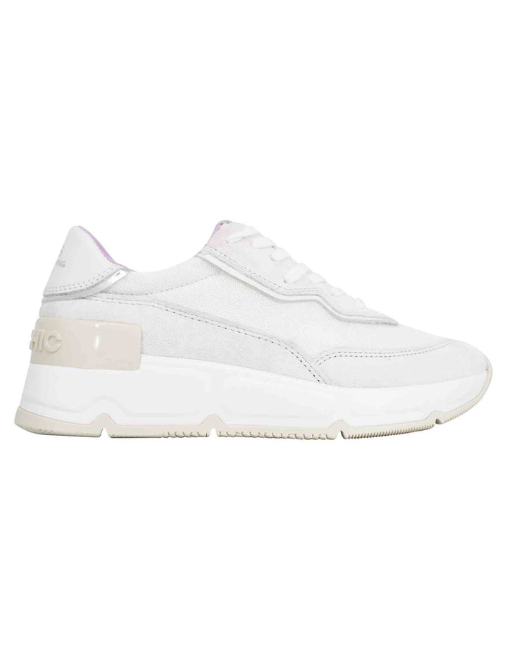 Spatarella Sneakers Donna In Pelle E Tessuto Bianco