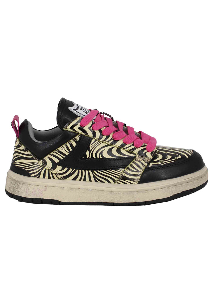 Spatarella Sneakers donna Starlight Zebra in pelle animalier