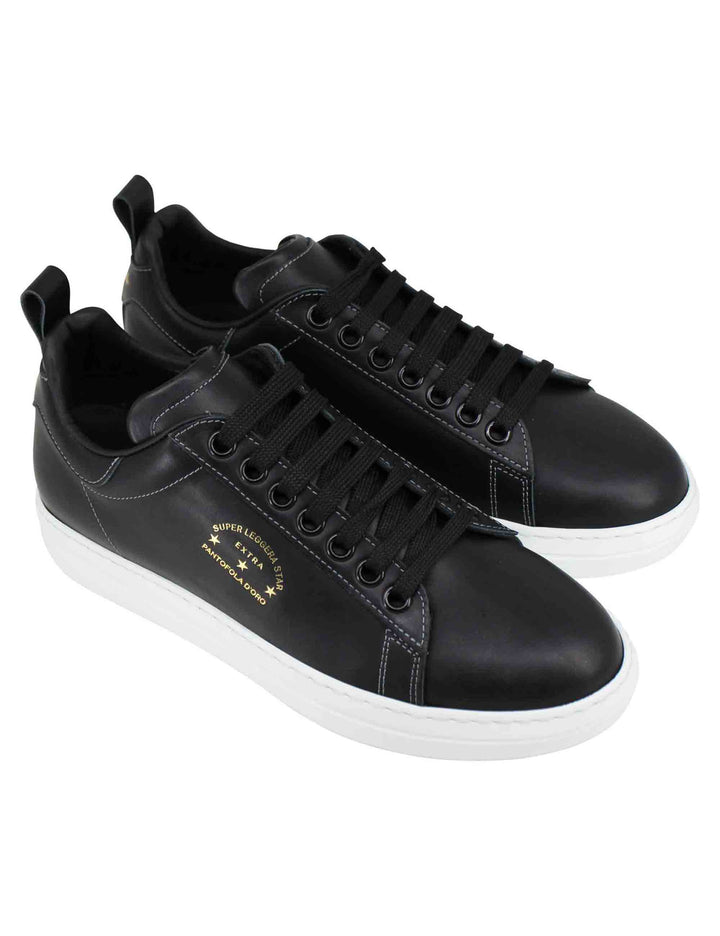 Spatarella Sneakers Uomo Court Classic In Pelle Nera