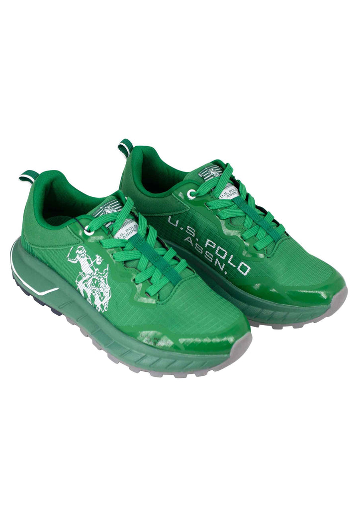 Spatarella Sneakers Uomo In Camoscio E Tessuto Verde
