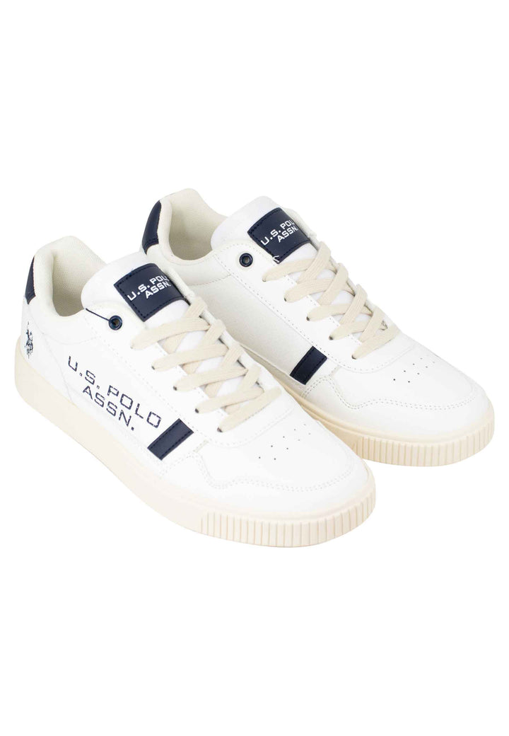 Spatarella Sneakers Uomo In Eco Pelle E Tessuto Bianco