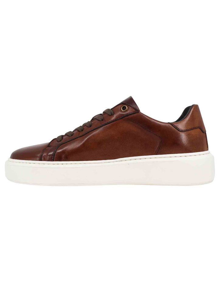 Spatarella Sneakers Uomo In Pelle Cuoio Con Suola Alta Ulta Light