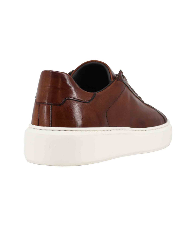 Spatarella Sneakers Uomo In Pelle Cuoio Con Suola Alta Ulta Light