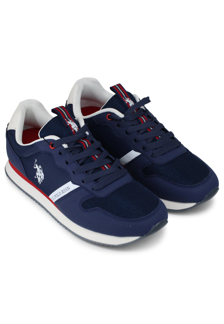 Spatarella Sneakers Uomo In Tessuto Tecnico Blu Con Suola Running