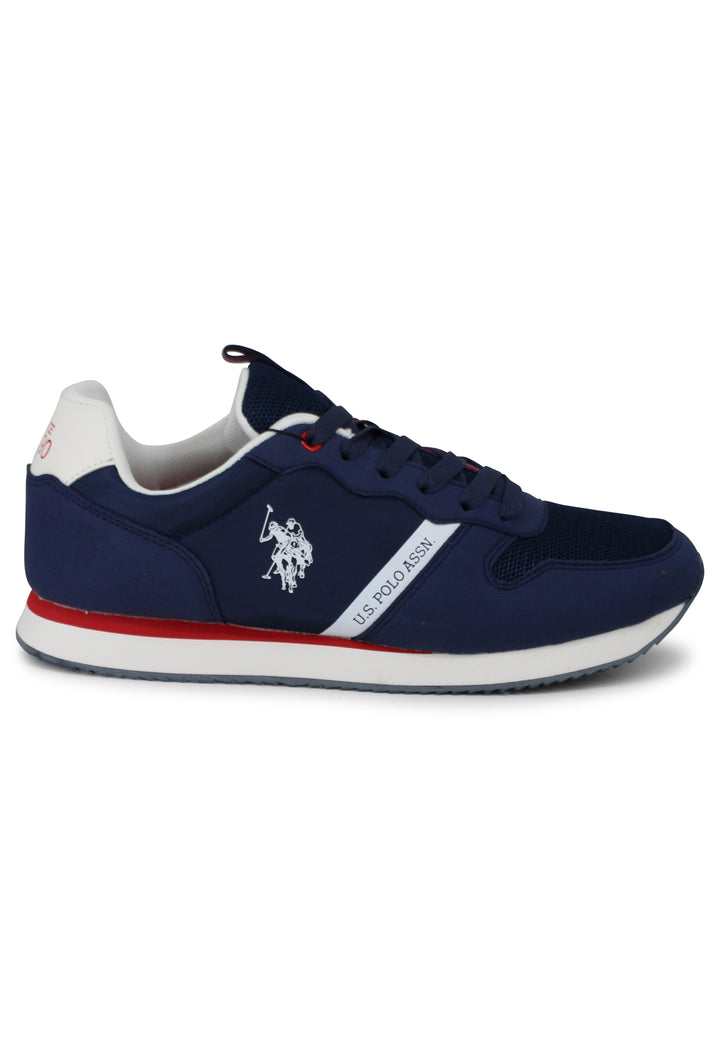 Spatarella Sneakers uomo in tessuto tecnico blu con suola running